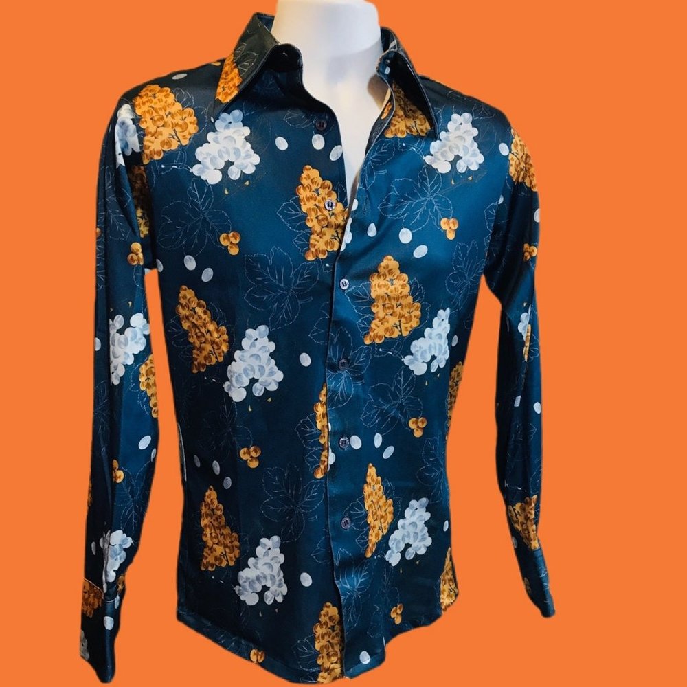 Funky 70s Multi Color Long Sleeve Disco Shirt